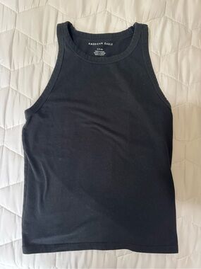 American Eagle Outfitters Black Crewneck Women's Tank Top, Small